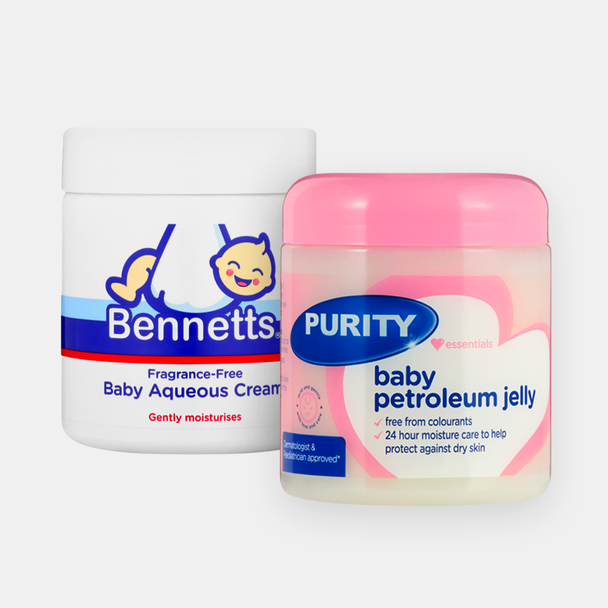 Combo - R10 Off Bennetts Aqueous Cream (All Variants) and Purity Elizabeth Anne's Petroleum Jelly 450ml Image