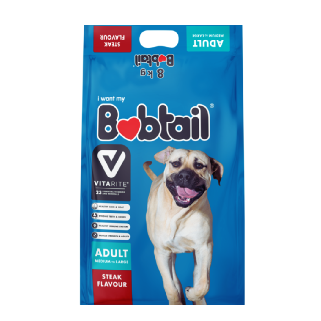 Bobtail Steak Flavoured Medium/Large Dog Food 8kg Image