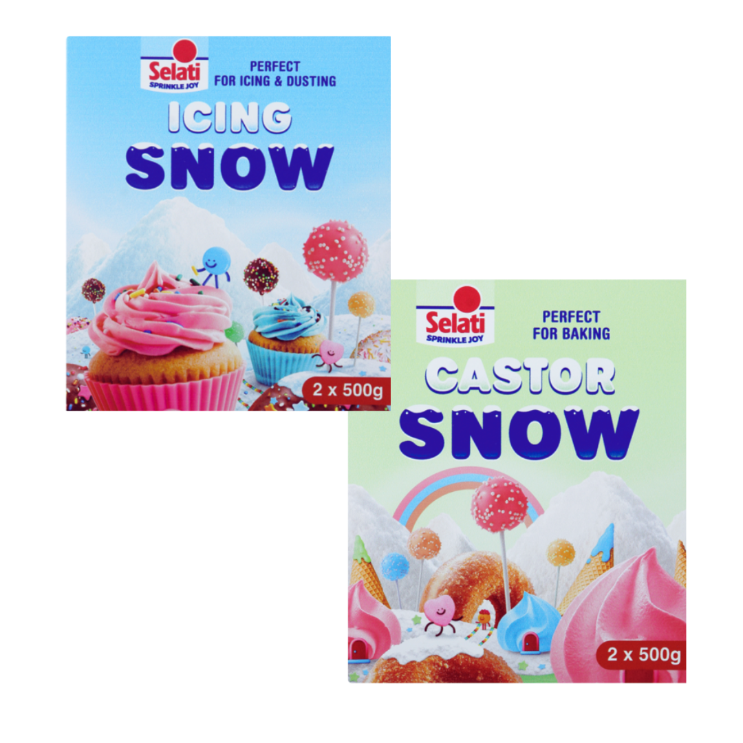 R40 Off Selati Icing Snow Refined Icing Sugar 1kg AND Selati Castor Snow Refined Castor Sugar 1kg Image