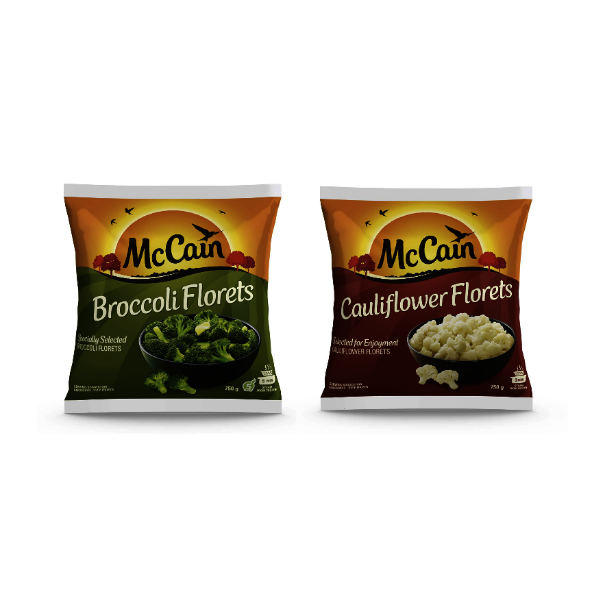 Buy McCain Cauliflower Florets 750g + McCain Broccoli Florets 750g and Save R10 Image