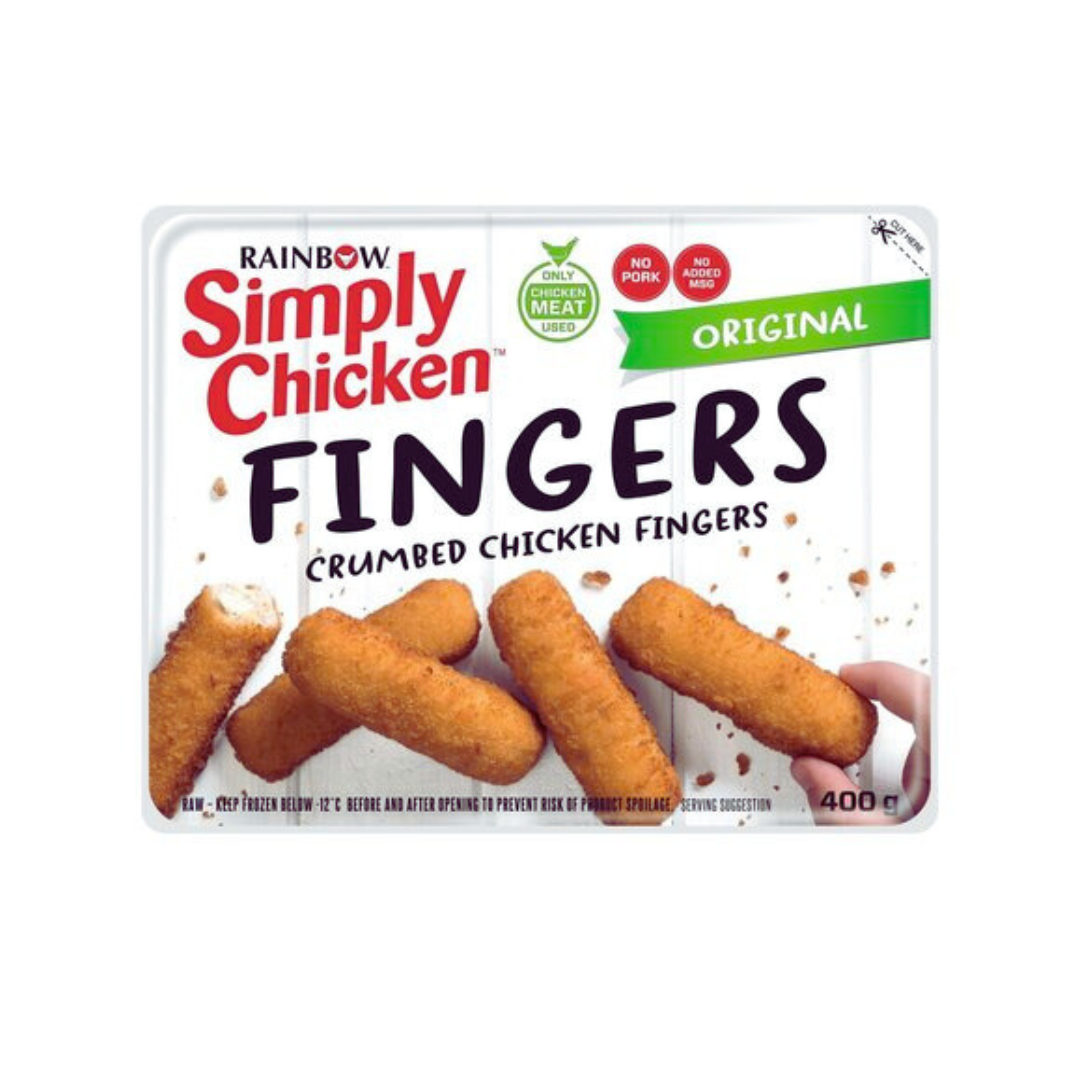 Rainbow Simply Chicken Original Crumbed Chicken Fingers 400g Image