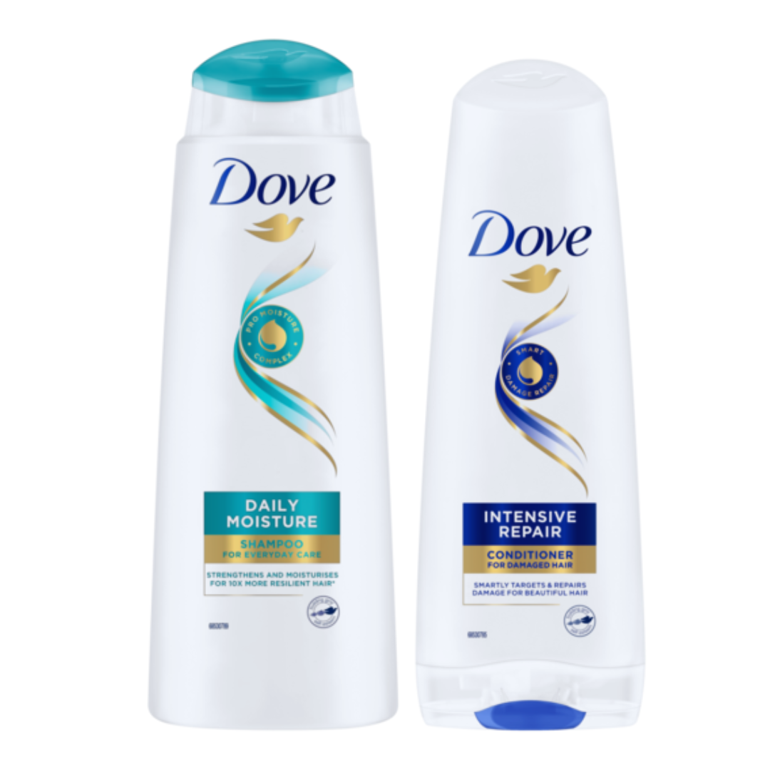 Combo: Any Dove shampoo 400ml + Dove Intensive Repair Conditioner 350ml Image