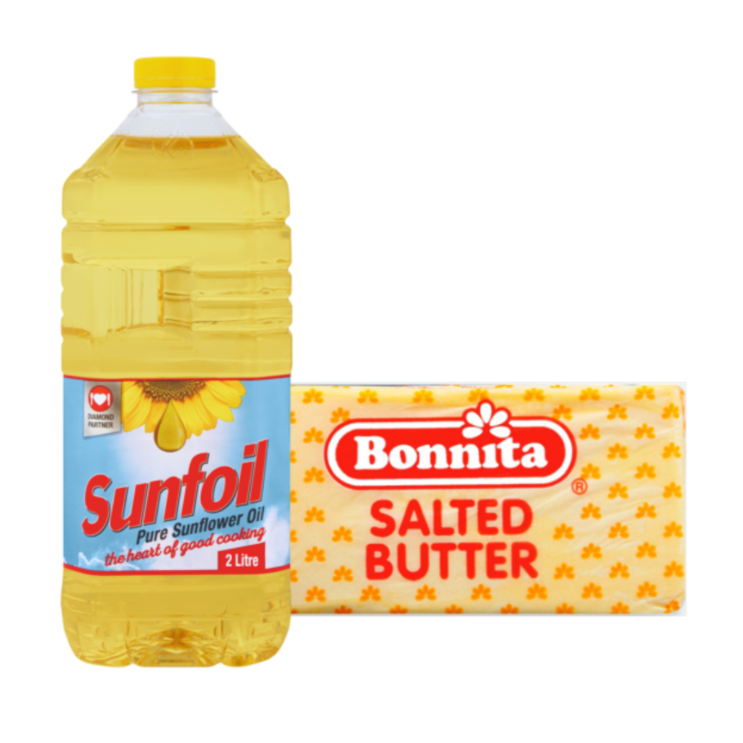 R20 Off Sunfoil Oil 2L AND Bonnita Butter 500g Image