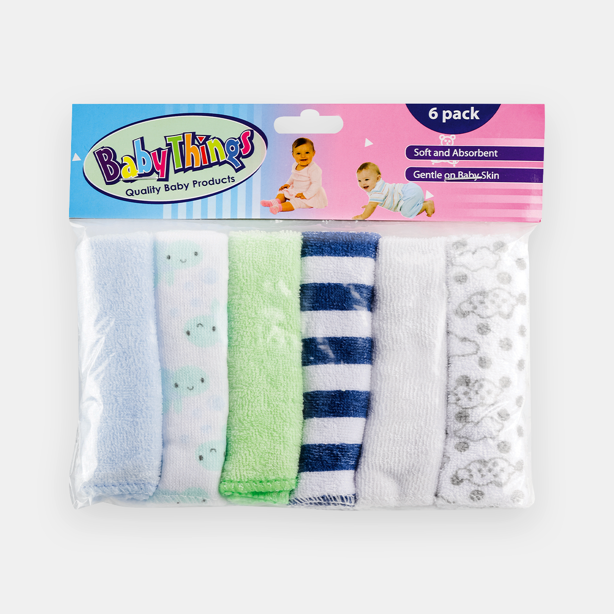 Baby Things Washcloth 6pcs Image
