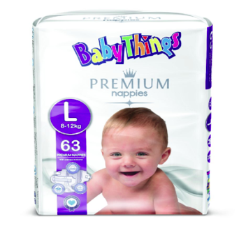 Baby Things Diapers Premium Large 63s Image