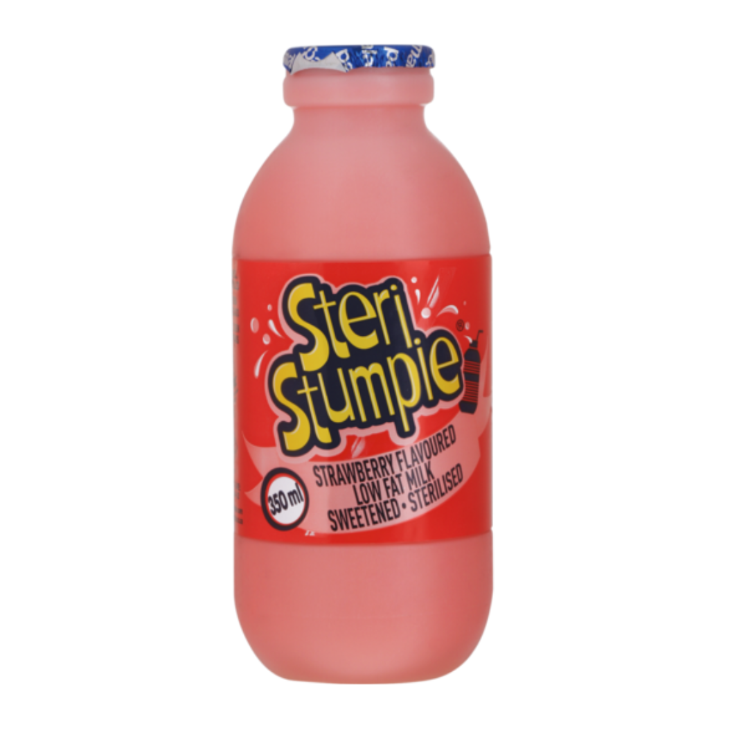 Steri Stumpie Strawberry Flavoured Milk 350ml Image
